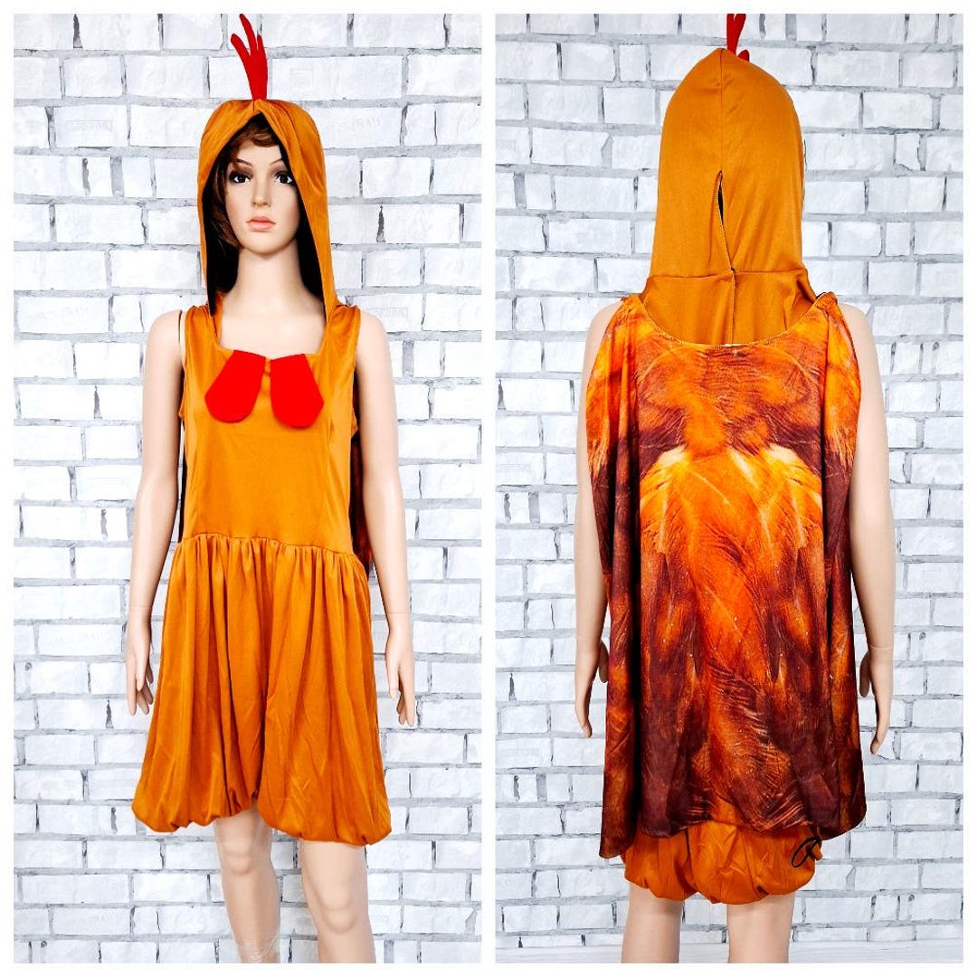 Adult Womens Chicken Costume L/XL Bird Costume Halloween Costume ...