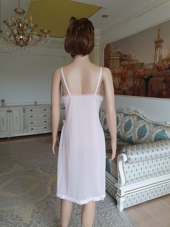 pink nightgown M wedding lingerie Sheer Slip Dress b… Gem
