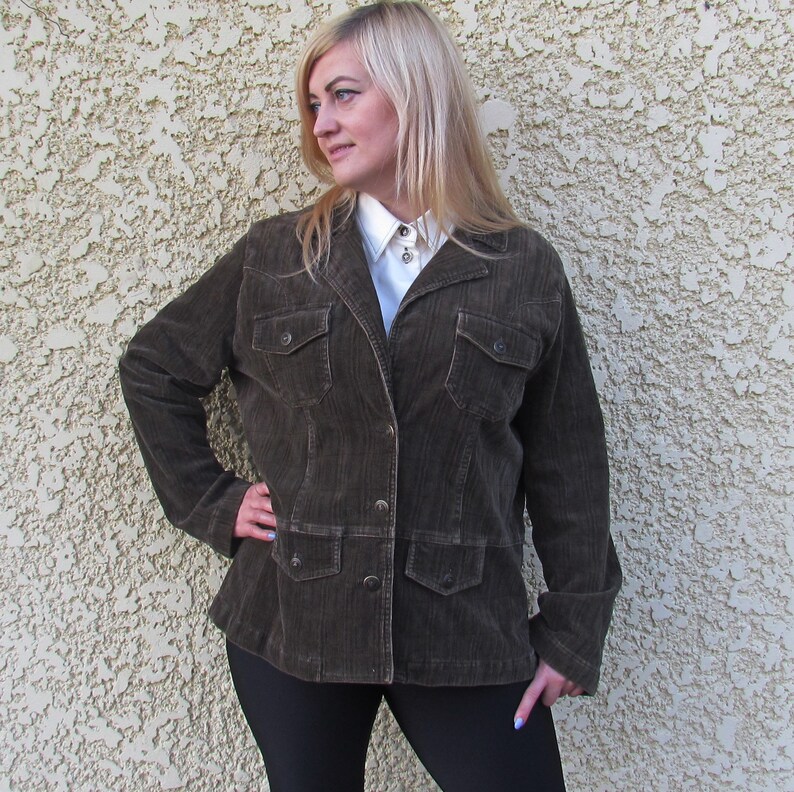 Plaid Corduroy Jacket Corduroy Blazer Women's Blazer | Etsy