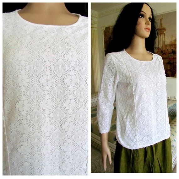 womens WHITE Blouse womens blouse Victorian Cloth