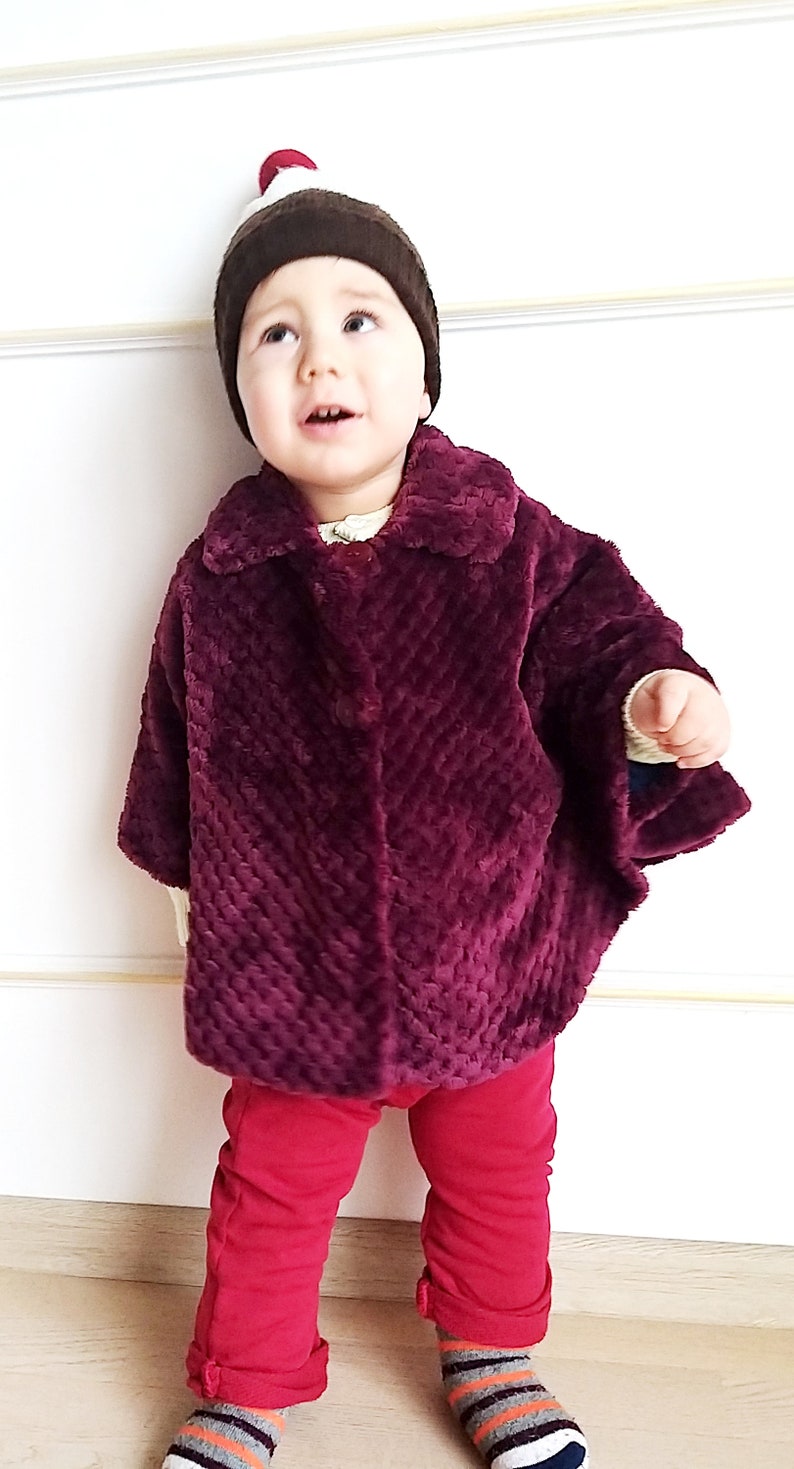 69 months Kids Clothing Kids poncho baby poncho burgundy Etsy