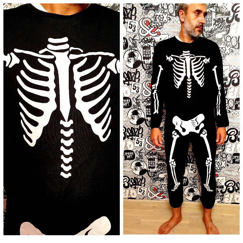 Skeleton Pajamas for Men Etsy Canada