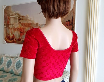valentines day gift womens top red Top red velvet Top vintage Formal Top  velvet Tank Top velvet Tank Top red Tank Top S