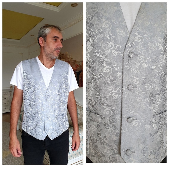 Mens vest gray deals