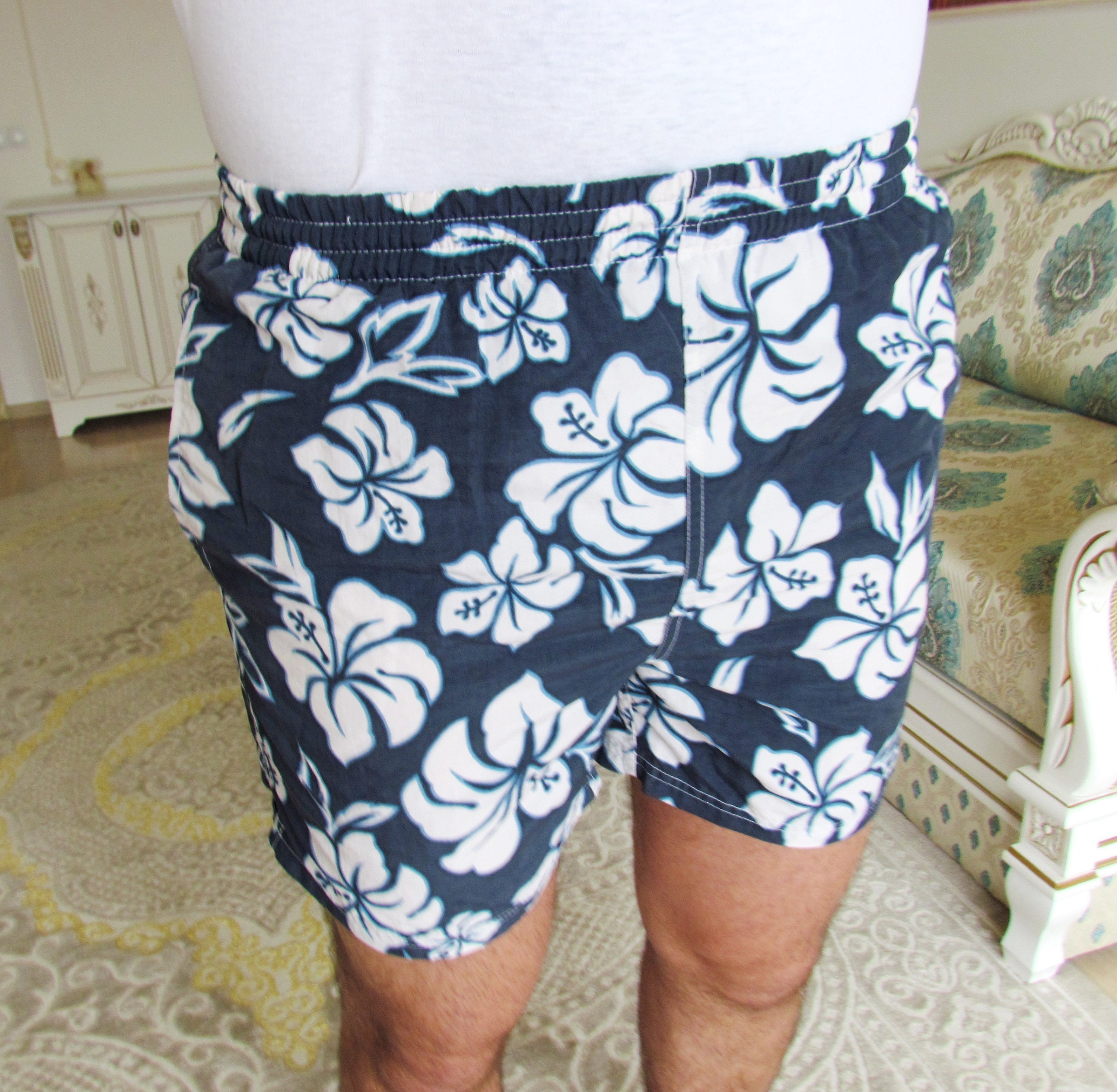 80's Mens Clothing Vintage Mens Shorts Mens Floral Shorts Etsy
