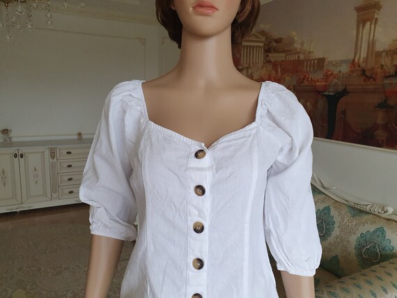 dirndl top Dirndl Blouse Crop Blouse M folk blous… - image 4