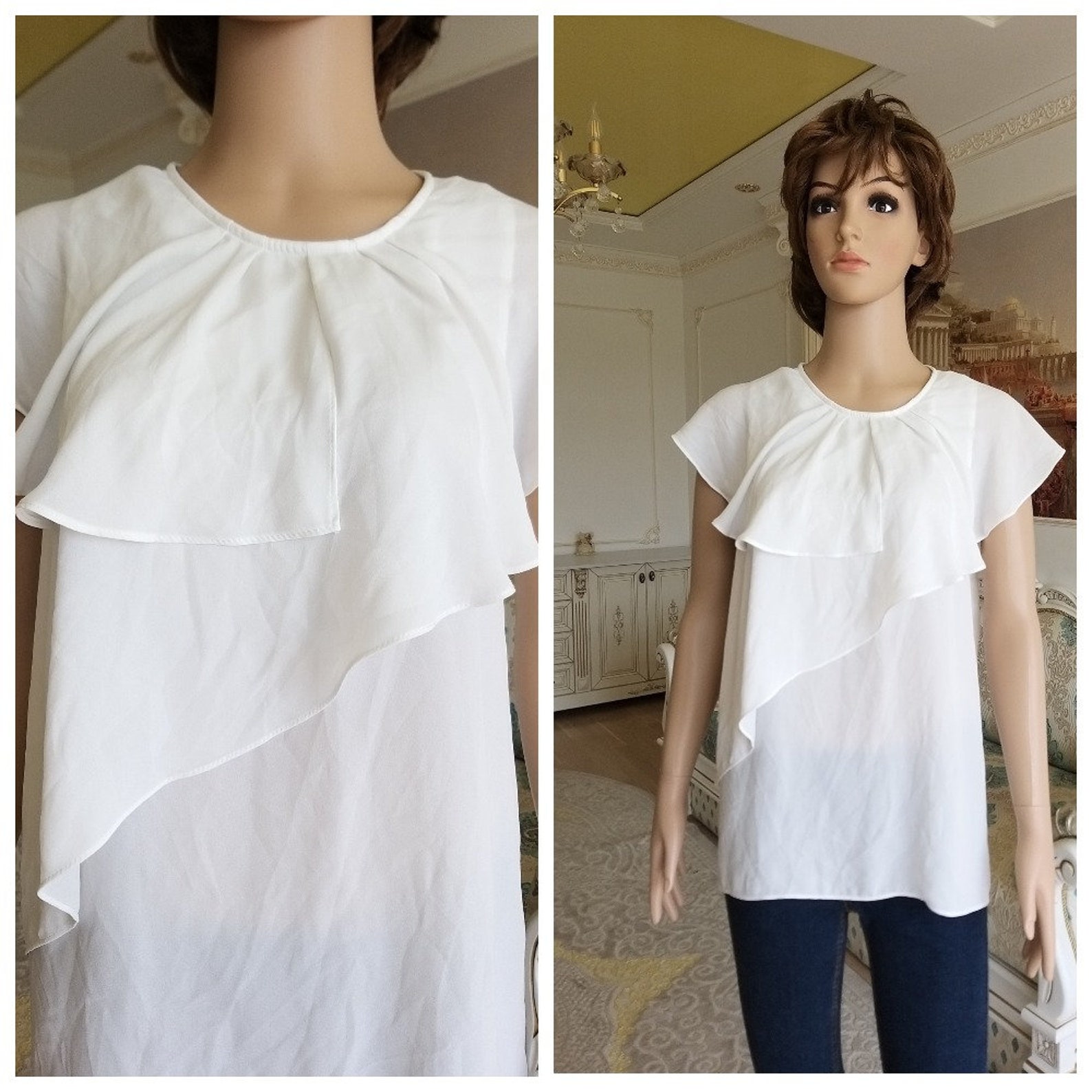 Ruffle Blouse Victorian Clothing Victorian Blouse Victorian - Etsy