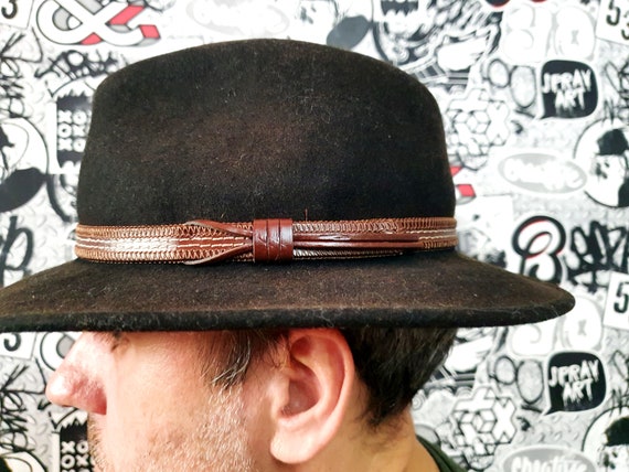 Brim Hat Fedora Hat Alpine hat mens Hat folk hat … - image 2