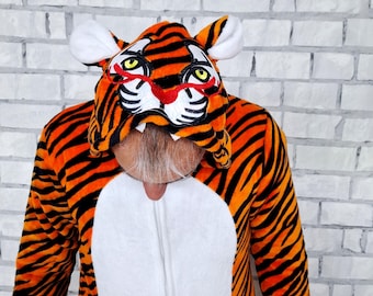 Tiger Costume L Tiger Kigurumi ADULT Cosplay Halloween Costume