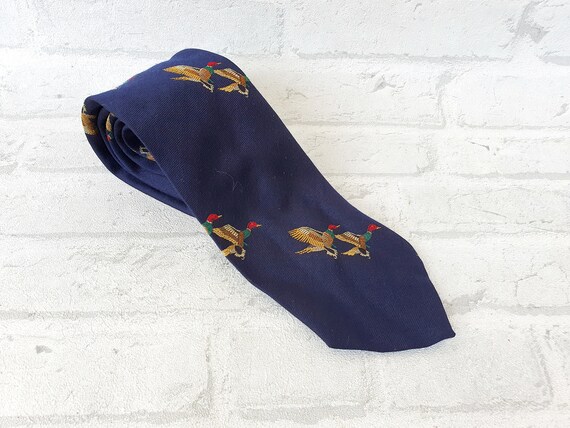 duck print Tie bird Necktie silk Tie teacher gift… - image 5