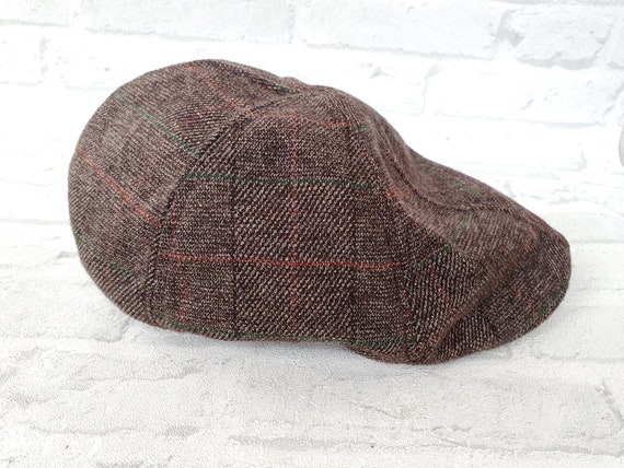 Tweed cap Tweed Newsboy wool flat cap mens cap XL… - image 7