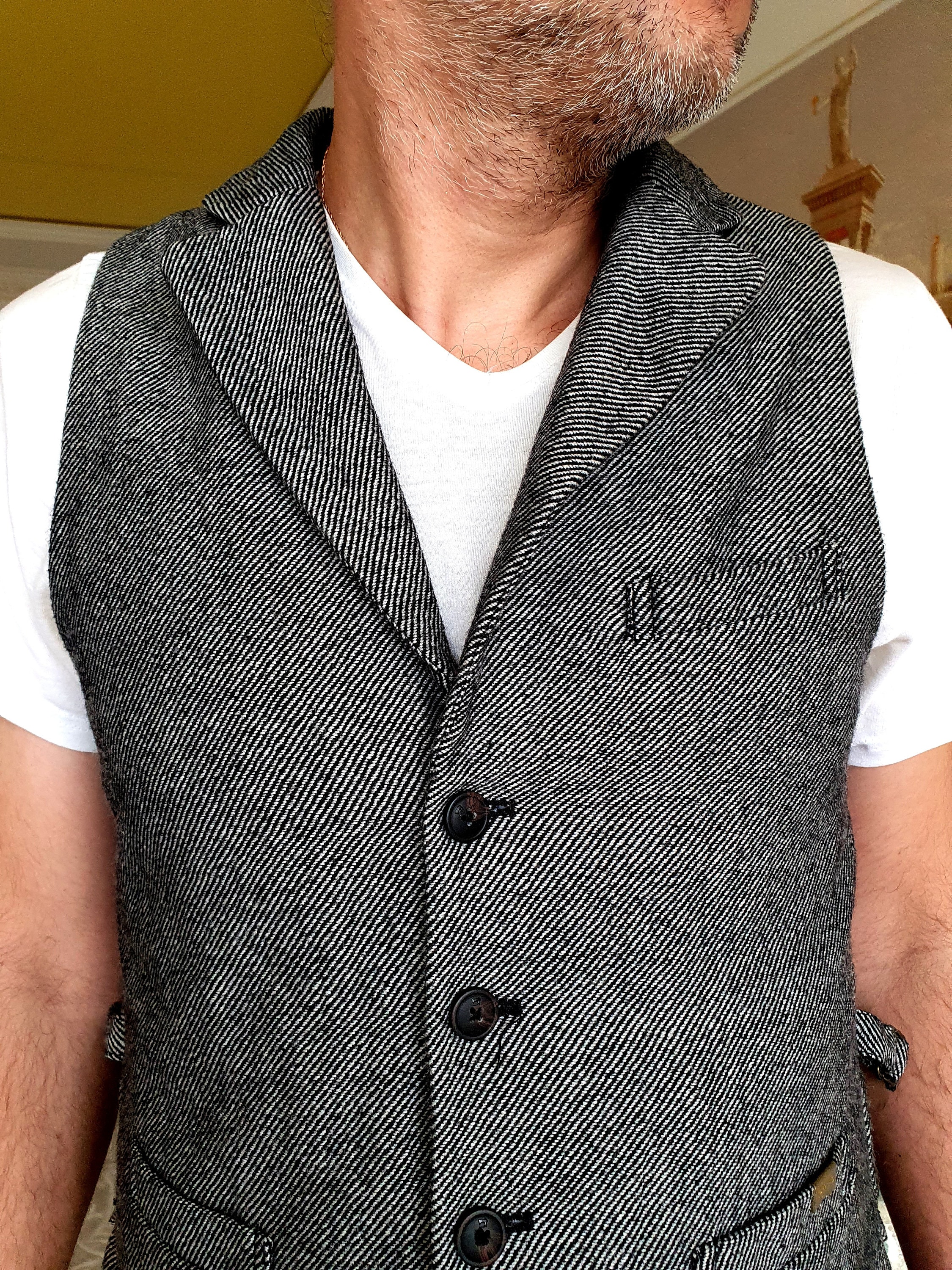 Chaleco De Lana Hombre COOFANDY Chalecos De Traje De Tweed En Espiga Para  Hombre, Chaleco Ajustado Y Casual Para Negocios, Azul Chaleco Hombre Lana, image size:2250x3000