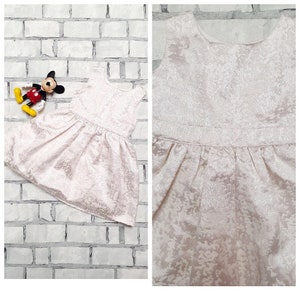 2T Birthday dress beige dress Baby dress girl dress Kids dress child dress toddler dress twirl dress children dress portrait dress