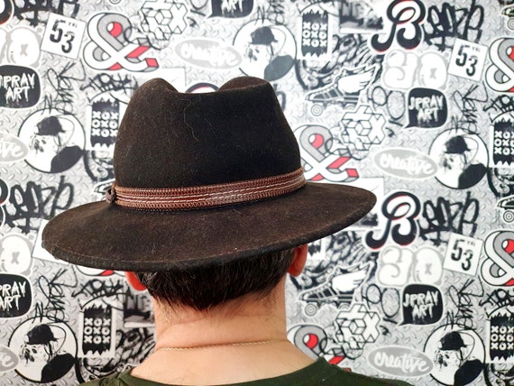Brim Hat Fedora Hat Alpine hat mens Hat folk hat … - image 3