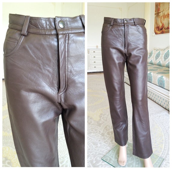 Mens Leather pants S Leather Clothing Western Retr