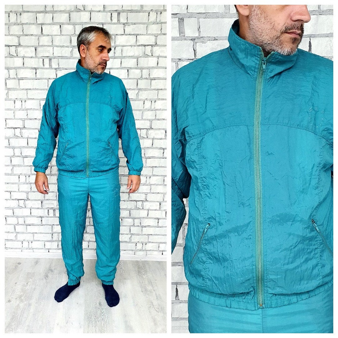 Green Track Suit M Men's Track Suit 90s Green Sport Suit Vintage Men's ...