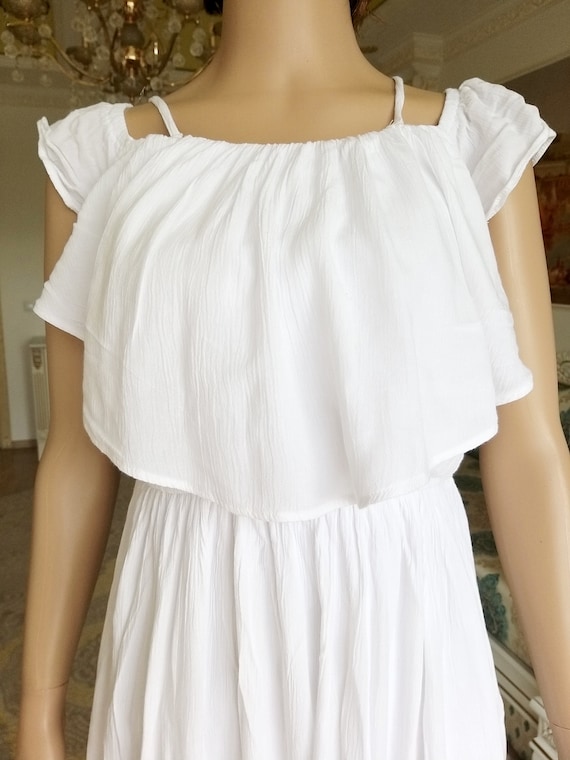 white long dress minimalist wedding dress white s… - image 2