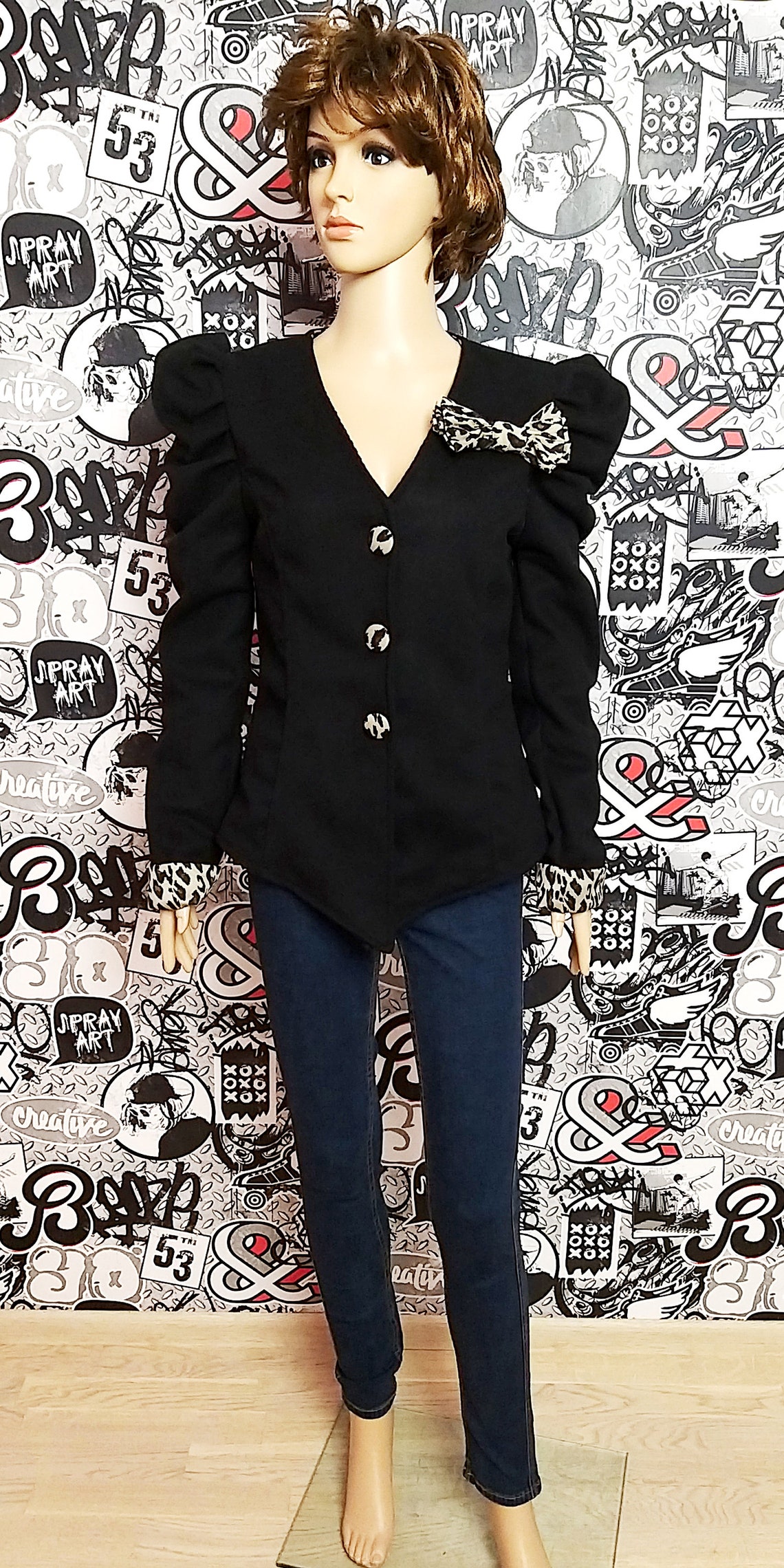 Womens coat cashmere womens blazer leopard print blazer | Etsy