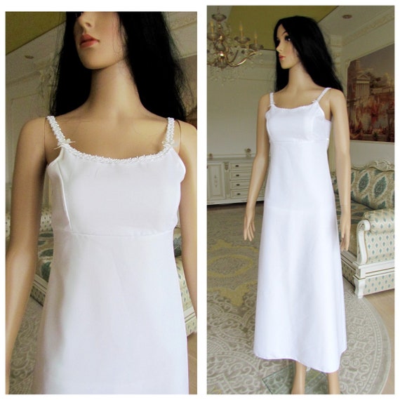 minimalist wedding dress XXS white sundress white… - image 1