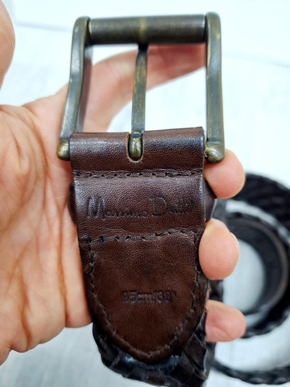 Massimo Dutti Woven Belt XL Western Leather Belt Woven