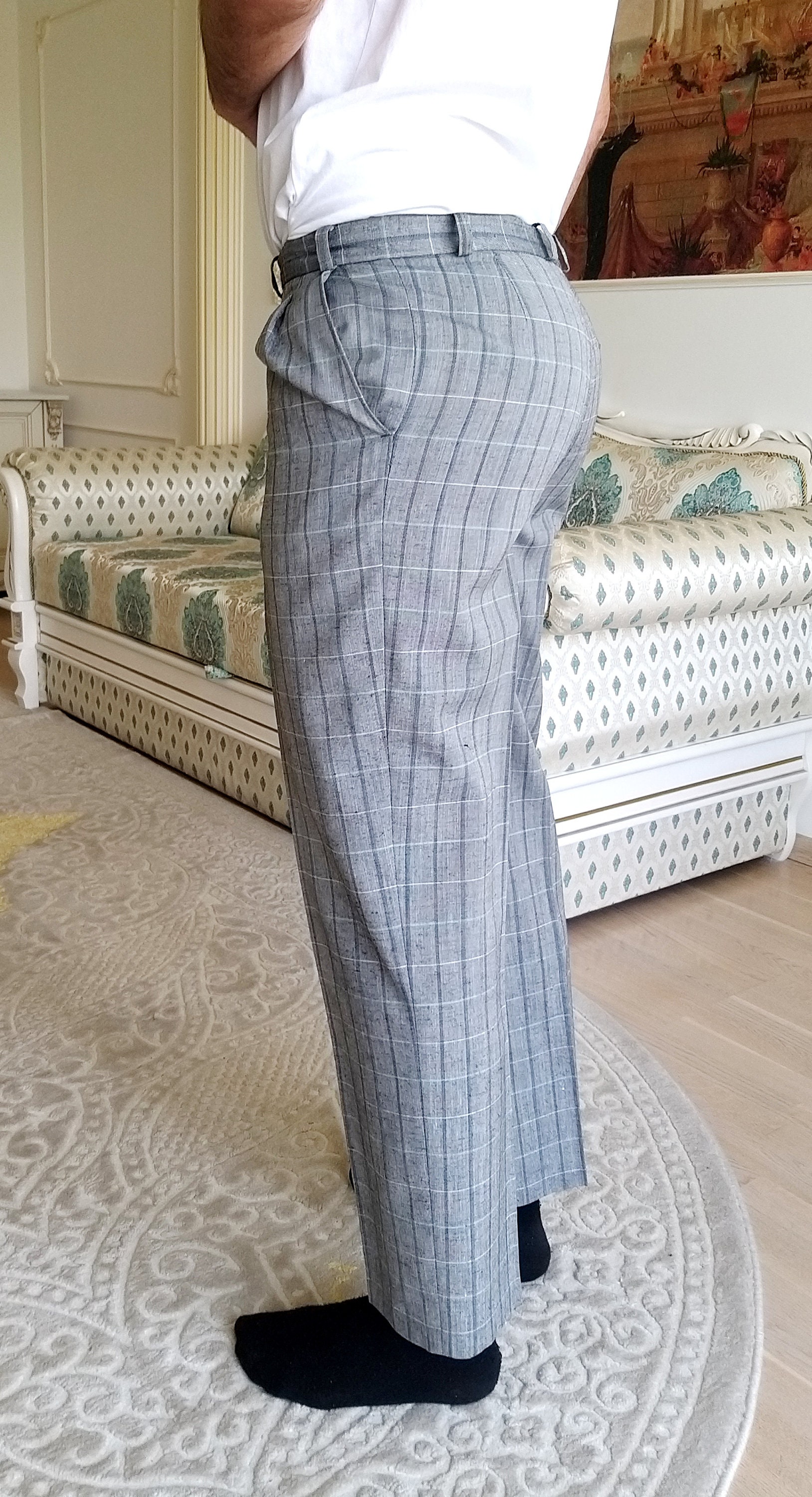 Mens Trousers Retro Pants Mens Pants Mens pleated Pants Etsy