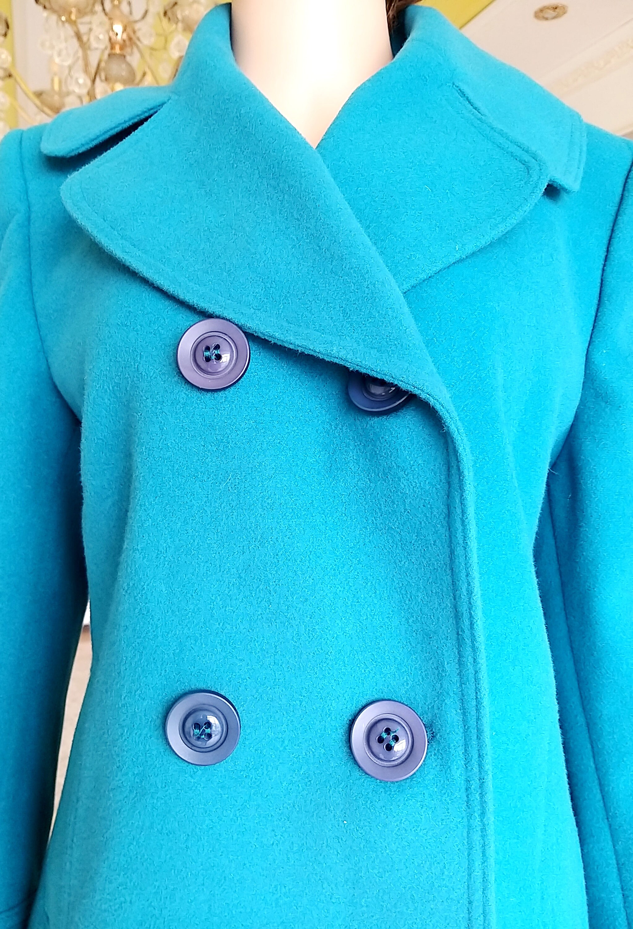 Womens Coat L Winter Coat Cashmere Coat Retro Coat Cozy Coat Etsy