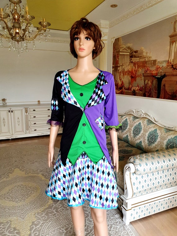 Adult Women's Lets Play Clown Game Costume