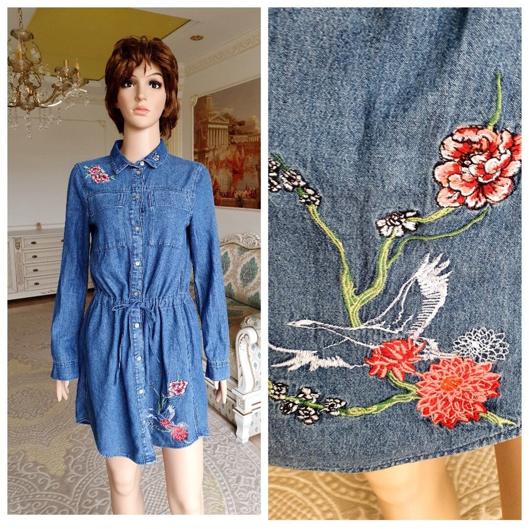 アメリヴィンテージ I LINE DENIM SHIRTS DRESS M I LINE DENIM SHIRT DRESS