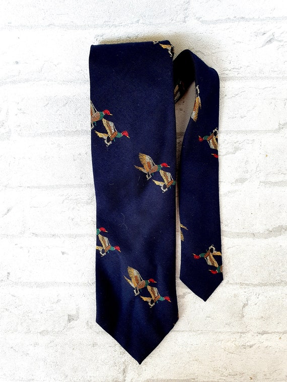 duck print Tie bird Necktie silk Tie teacher gift… - image 7