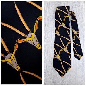 Roberto Angelico Italy antelope print Necktie goat print tie Mens Necktie Mens tie wedding Tie animal print tie animal Necktie