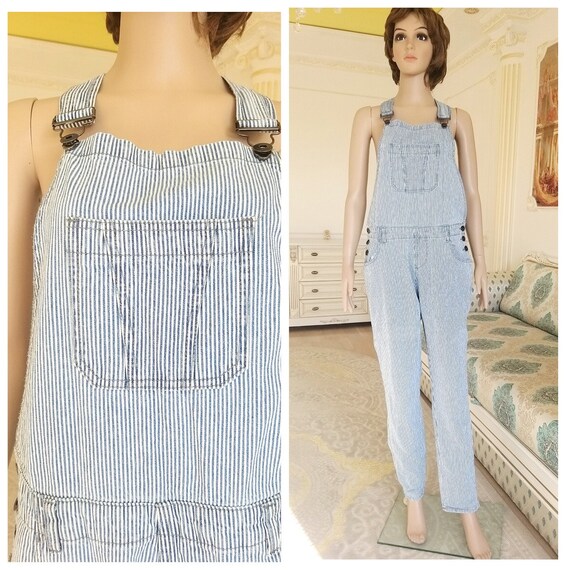 Striped jumpsuit cotton jumpsuit Overall vintage