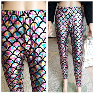 pantalon femme Rainbow Leggings sirène Leggings sirène costume de sirène costume de dragon collants extensibles running Sparkle Pants yoga pants Disco Pants S