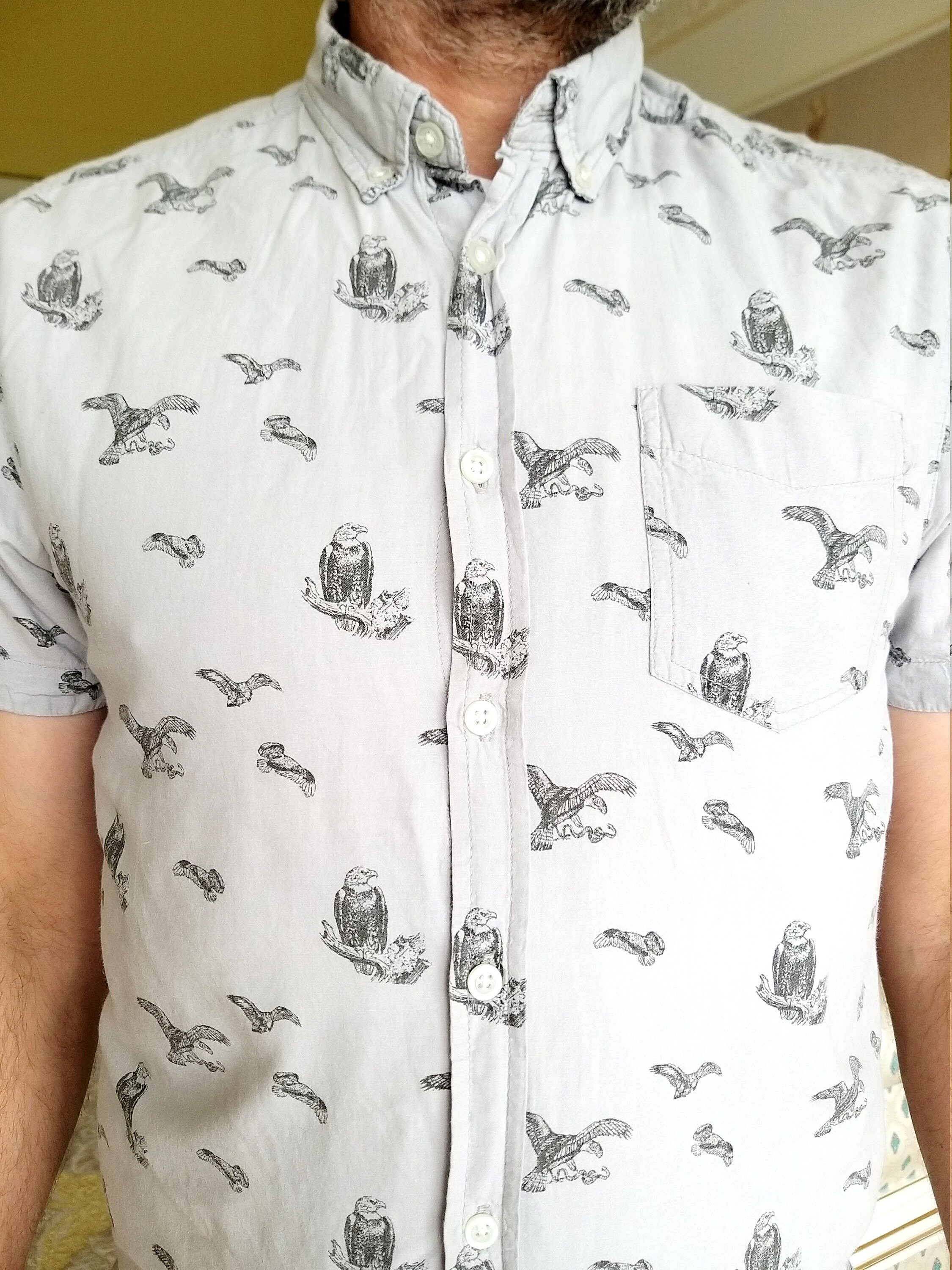 Mens bird print shirt eagle print shirt mens casual shirts Etsy