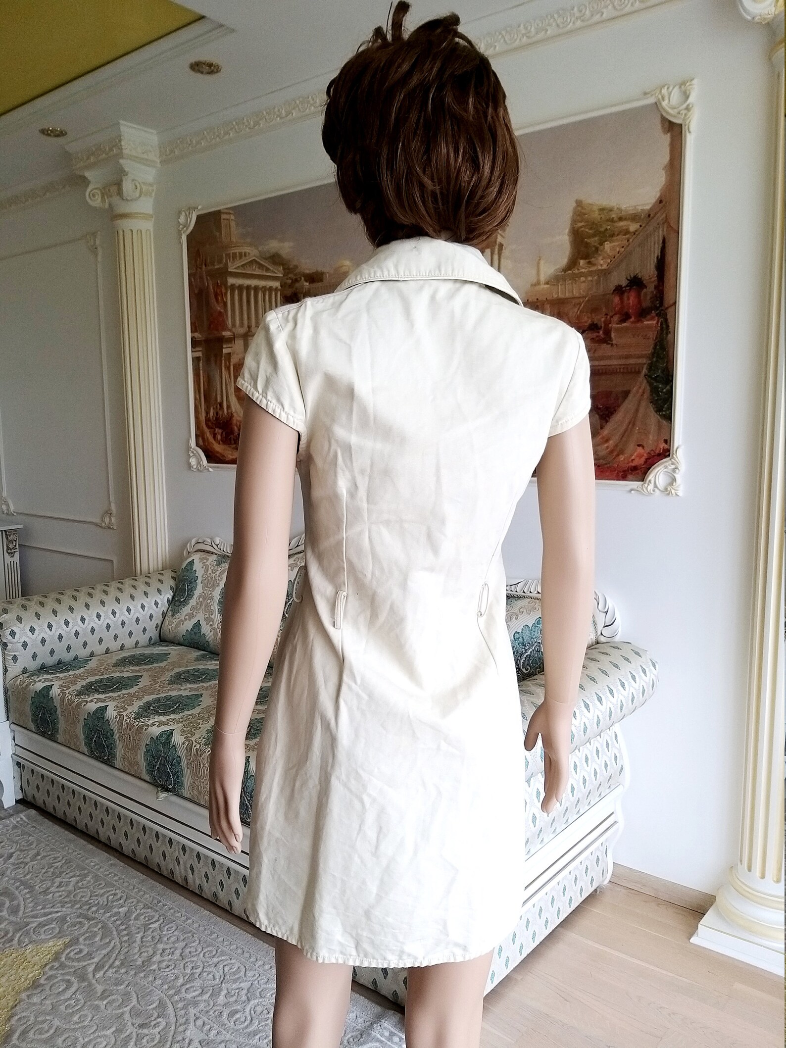 Military Dress Military Clothing Womens Dress M Button Dress Etsy