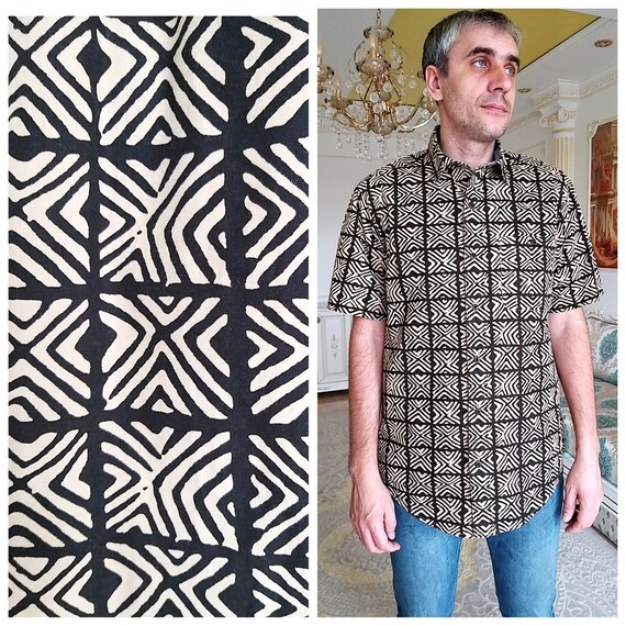 mens Shirt Abstract print shirt Shirt mens boho s