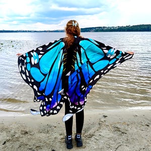 ADULT Fairy wings blue Butterfly wings Butterfly costume  womens costume Party  Costume Carnival Costume cosplay Festival Clothing