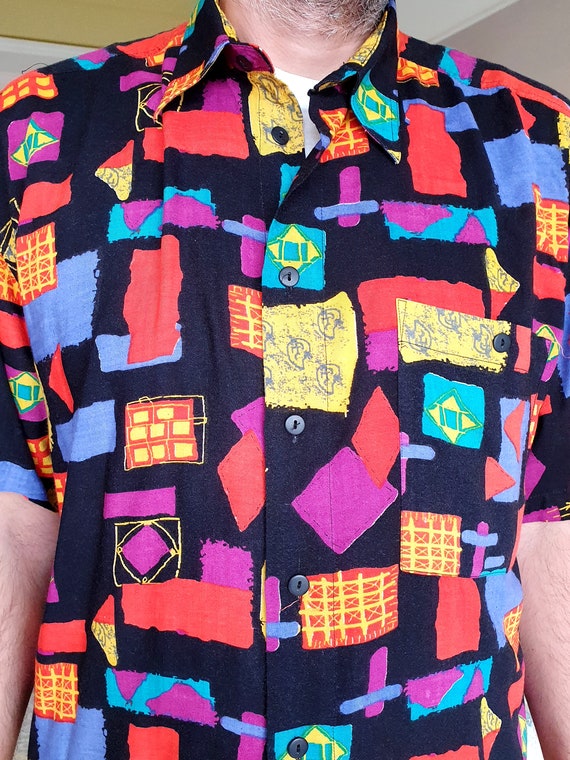Abstract shirts Rainbow shirt festival shirt Abst… - image 3