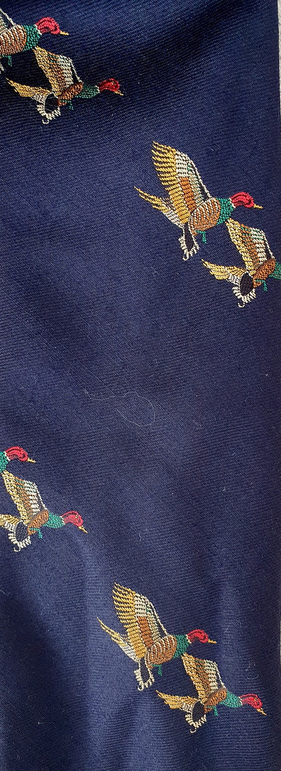 duck print Tie bird Necktie silk Tie teacher gift… - image 3