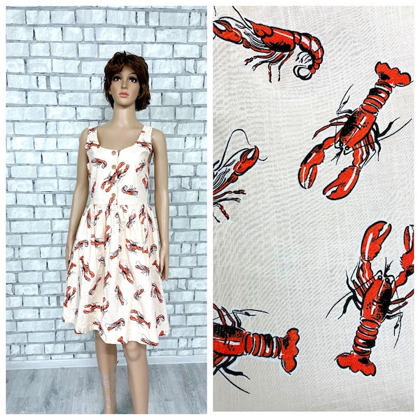 Unique Ocean Lobster Print Mini Dress main image 1