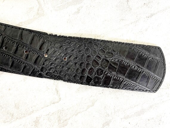 wide belt 3XL BLack leather belt BLack Belt Corse… - image 6