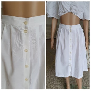 bridal skirts white button skirt women Skirt Wedding Skirt prom Formal skirt everyday Skirt  peasant long white skirt maxi skirt L