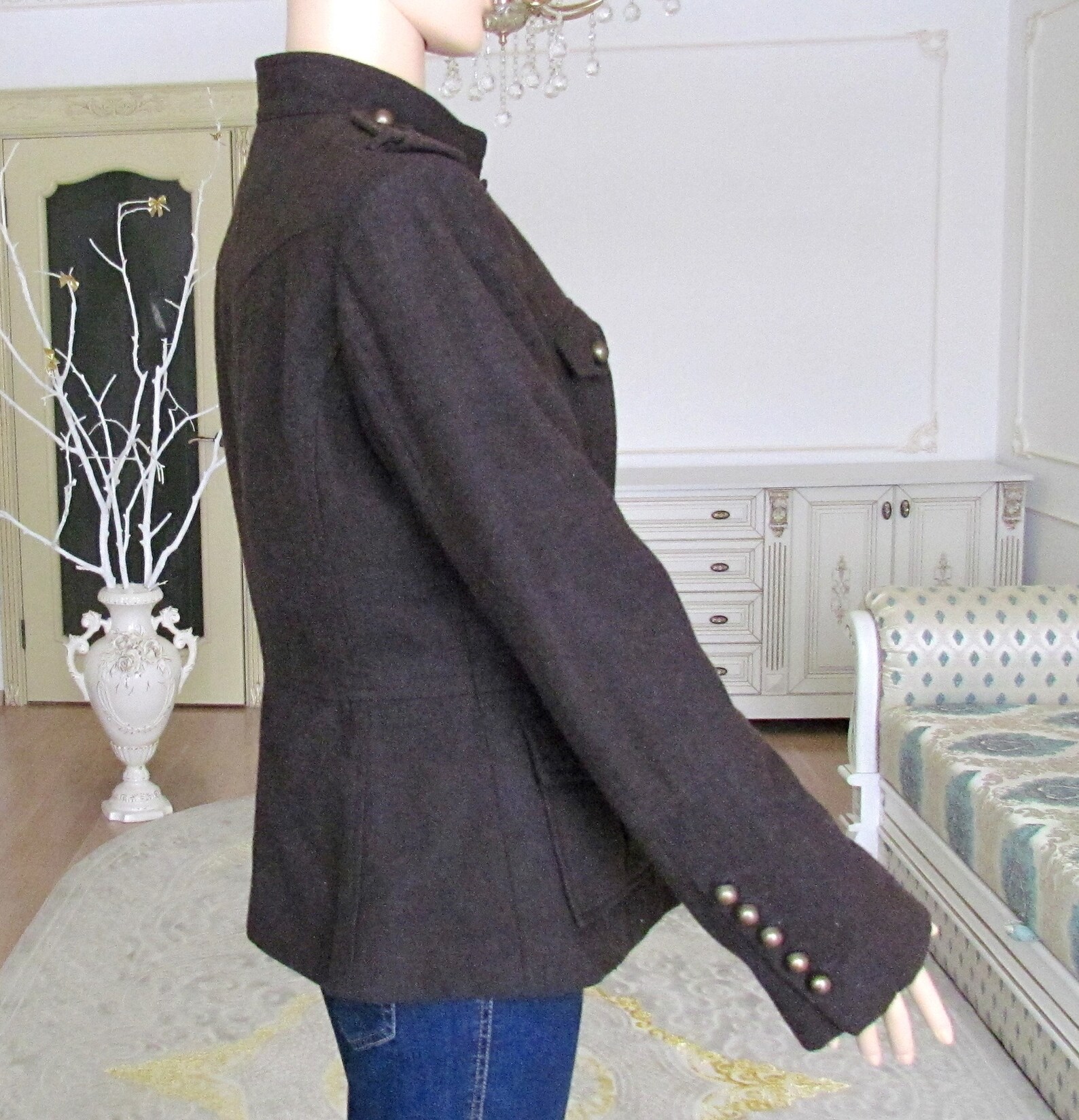 Wool Jacket Womens Jackets Military Jacket Vintage Military Etsy