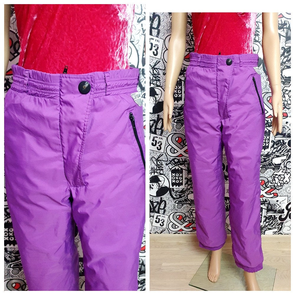 Womens Skiing Clothing Womens Ski Pants Purple Ski Pants M Etsy