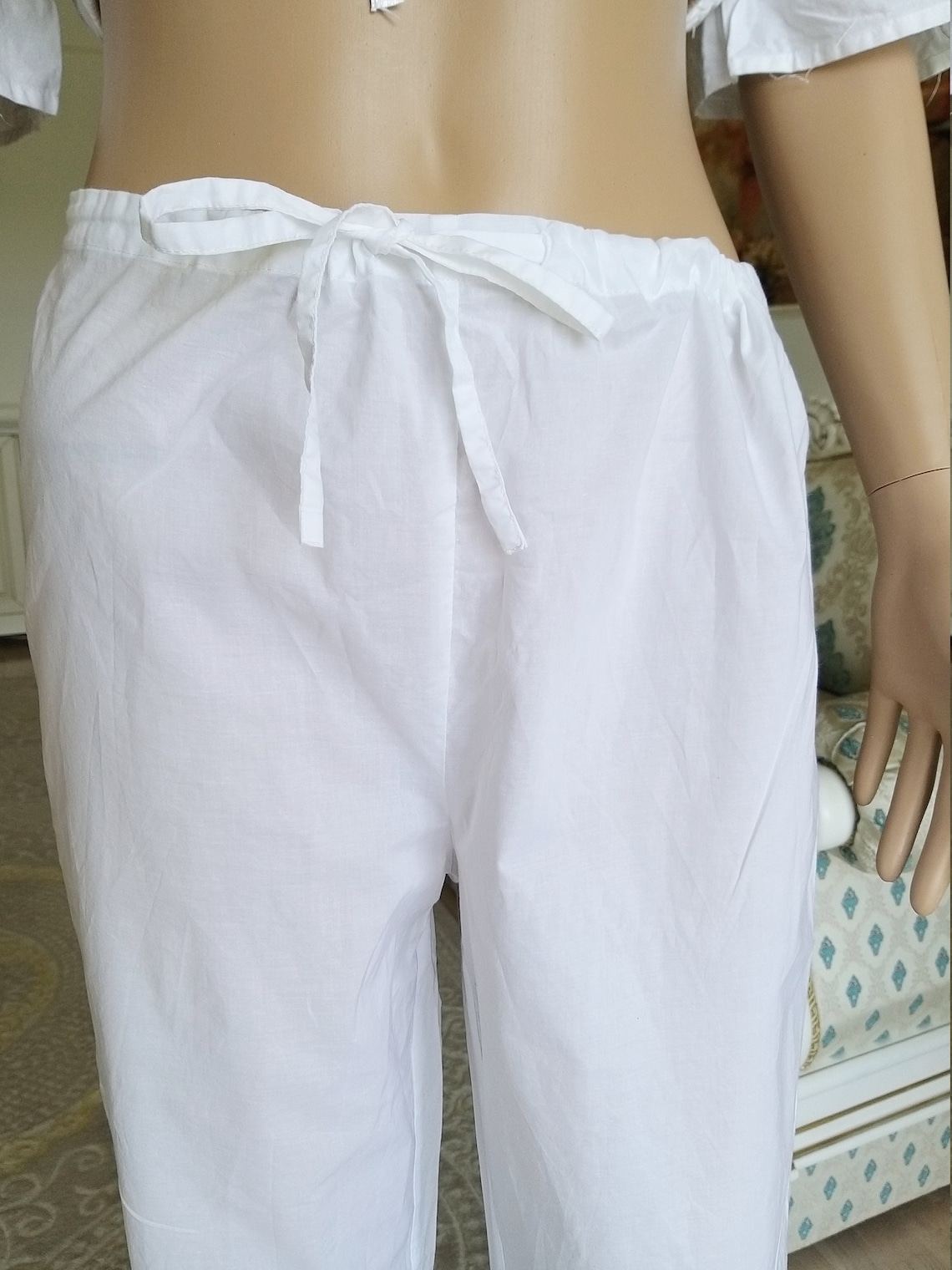 White Cotton Bloomers Womens Bloomers M Victorian Antique Etsy