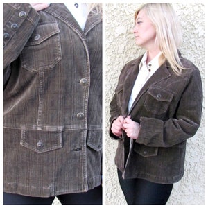 Plaid Corduroy Jacket corduroy blazer Women&#39;s blazer Women&#39;s Clothing Vintage Boho blazer Hipster blazer work blazer Everyday blazer