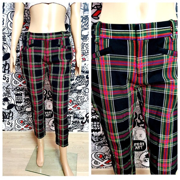 Red Plaid Pants Etsy