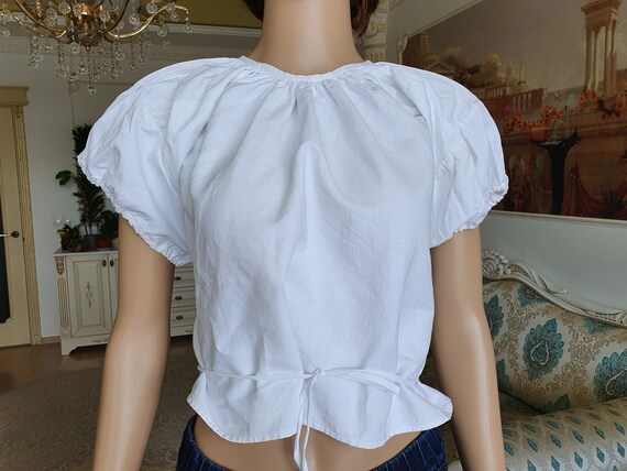 20s womens WHITE Blouse womens blouse Victorian C… - image 2