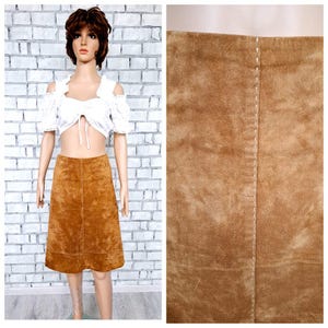 brown Leather skirt 2XL womens skirt real Leather skirt womens MIDI pencil skirt brown skirt Vintage suede Skirt Rock Skirt