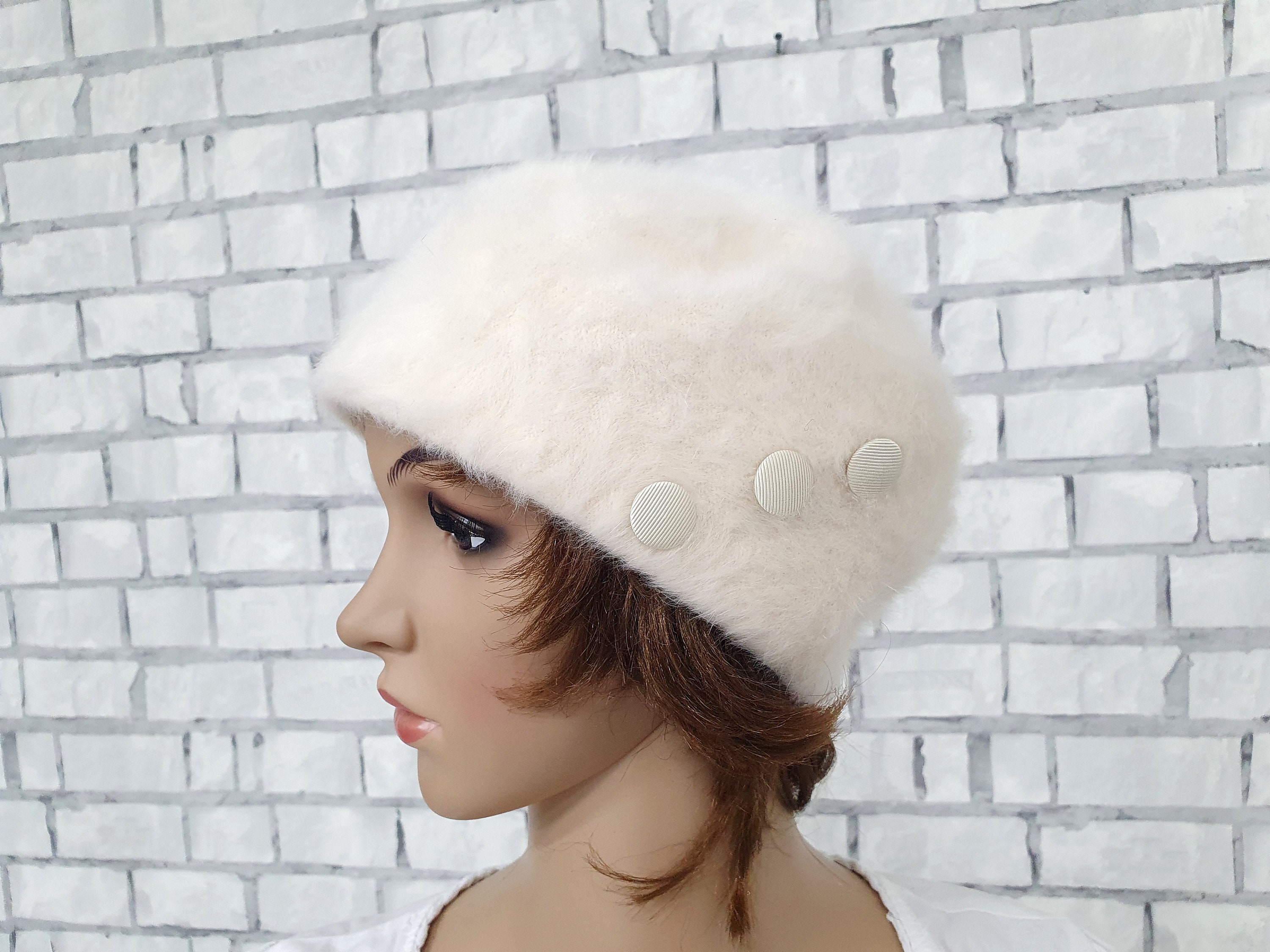 Kangol Furgora Angora Blend Ivory Beret Hat Parisian Soft Girl Classic Vintage Kangol Design Furgora Women main image 3