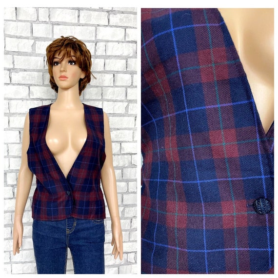 Plaid winter vest outlet